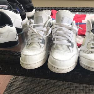 Retro All white Jordan 4s